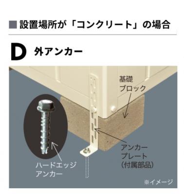 外コンクリートアンカー工事(設置場所がコンクリートの場合)