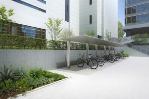 YKKap　サイクルポート　プレーンルーフ ミニ　600タイプ　奥行2連結　複合色・木調色