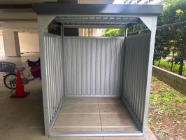 大阪府大阪市　H様邸　ダイマツ　万能物置　喫煙スペース　自転車置き場