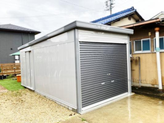 三重県伊賀市　M様邸 　イナバ　ガレーディア　車庫　シャッターガレージ　外構