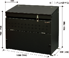 マツモト物置ゴミ収集庫　セイリ―ボックスSBA-400BB　BLACK　BADGE仕様 Sサイズ