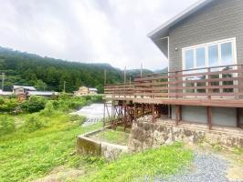 三重郡菰野町　S様邸 　ウリンデッキ　天然木デッキ　　ウッドデッキ　法面デッキ　外構　