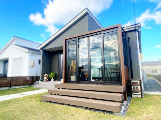 三重郡菰野町　F様　 LIXIL　リクシル　ガーデンルームGF　洗濯干し場　外構　