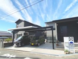 三重県四日市市　O様邸　三協アルミ　G1-R　2台用　梁延長　カーポート　外構　施工事例
