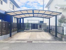 三重県鈴鹿市　H様邸　リクシル　カーポート　メジャーポート　 2台用　外構　車庫　ガレージ