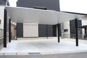 三重県四日市市 E様邸　リクシル(LIXIL) カーポートSC 2台用　駐車場　車庫　外構