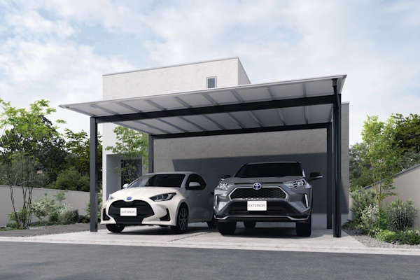 三協アルミ スカイリード【シャドークール】シルバーポリカ　 両側支持 (3台用)