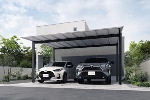 三協アルミ スカイリード【シャドークール】シルバーポリカ　 両側支持 (3台用)