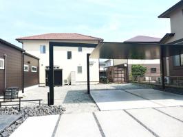 三重県津市　T様邸　リクシル(LIXIL) カーポートSC 2台用　駐車場　車庫　外構