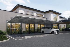 三協アルミ ダブルフェース【シャドークール】 シルバーポリカ　2台用カーポート