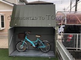 三重県外　T様邸 　メタルシェッドTM3　デザイン物置　自転車小屋　自転車置き場