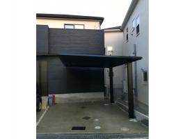 大阪府池田市　I様邸　三協アルミ　カーポート　FⅡ　エフツー　1台用　片側支持　