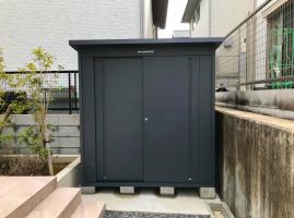 大阪府箕面市　T様邸　マツモト物置　IVD-2　外構　物置　エクステリア　お庭