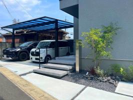 愛知県日進市　T様邸　三協アルミ　カーポート　スカイリード　2台用　新築外構　