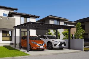 三協アルミ　カーポート　スカイリードZ　スタンダード　2台用　積雪100㎝仕様　両側支持タイプ