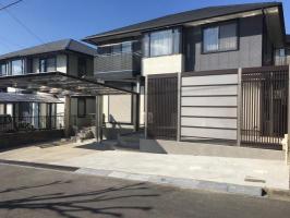 三重県桑名市 U様邸 リクシルプラスG　Gスクリーン縦格子タイプ+横格子タイプ　目隠しフェンス　外構