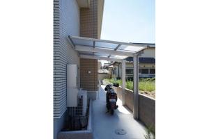 三重県四日市市 O様邸 YKKapサイクルポート　エフルージュミニ　自転車置場　バイク置き場　外構