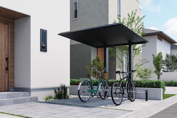 三協アルミ サイクルポート　FⅡ-RS(エフツー)　ミニタイプ　基本　 [サイドスクリーンなし]