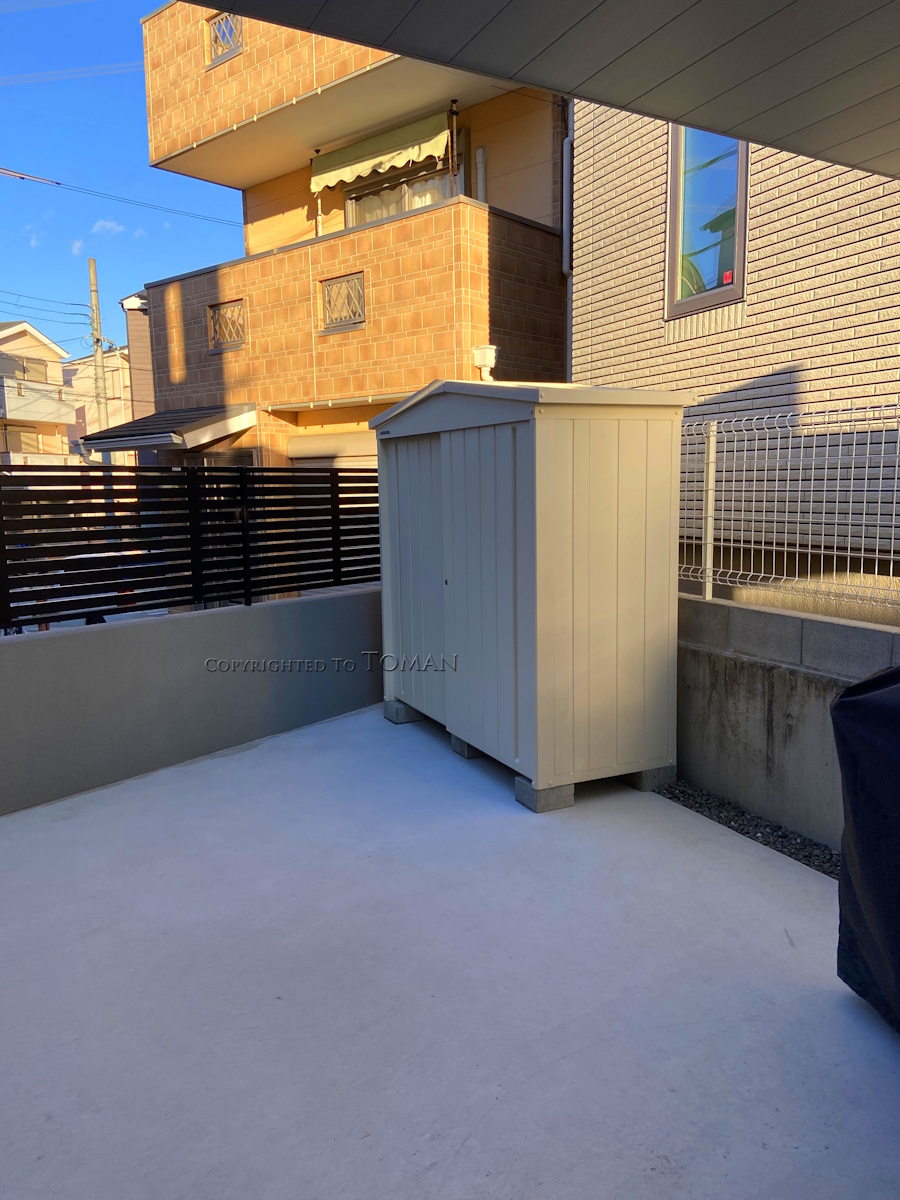 大阪府枚方市 I様邸 マツモト物置 NT-187DN デザイン物置 おしゃれ物置