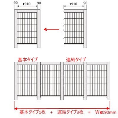 Gスクリーン 縦格子タイプ フレーム付け(W20×H24) アルミカラー | 大阪・三重・愛知・滋賀のカーポート・目隠しフェンス・物置格安工事 |  エクステリア.com