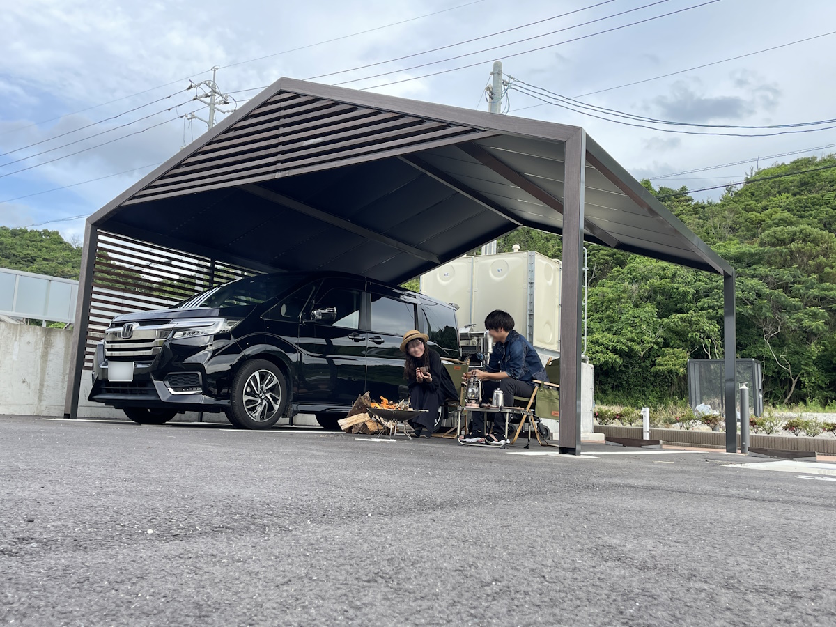 カツデン カーポート CARKUREGA-カクレガ- 標準2台用(側面オプション